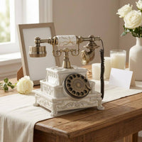 Audio Guestbook Phone Ornate Audio Guest Book Phone Retro Message Telephone Coiled Cord Voicemail Guest Book for Parties, Events