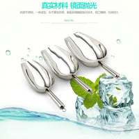 Thickened Stainless Steel Ice Scoop with Hanging Ring for Food, Flour, Rice, and Feed