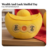 Gold Ingot Soft Ie Good Luck Attraction Chinese Wealth Symbol Pillow Gold Ingot Shaped Pillow Soft Material Soft Toy Cute Design