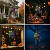 Outdoor Inflatable Witch Lighted Hanging Witch Weather-Resistant Halloween Inflatable Glowing for Homeowners