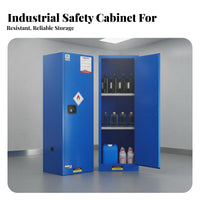 Storage Cabinet Fire Resistant Detonation Resistant Cabinet Double-Walled Steel Industrial Locker for Facility Managers, Factory, Factories