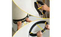 Hook and Loop Fastening Arc-Shaped-Shaped Sandpaper Holder Non-Slip Grip Curved Surface Sander for DIY Enthusiasts, Garage