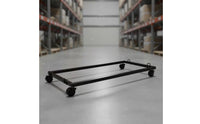 Multi-Purpose Rectangular Moving Dolly Effortless Rolling Casters Heavy Duty Appliance Mover Uncovered Frame Dolly Cart for Movers, Warehouse Workers, Loading Dock