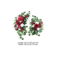 2 Pieces Reusable Wedding Welcome Sign Garland Easy to Hang Artificial Blossom Swag No Maintenance Eucalyptus Flower Swag Realistic Look for Brides