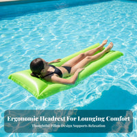 Colorful Single Person Buoyant Lounger Ing Bed Folds Small Solid Color Water Lounger Portable for Vacati Single Rs, Families, Beach, Lake