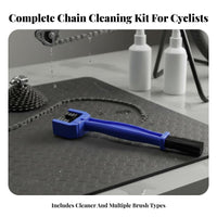 4 Pieces Bike Chain Cleaner Tool Set Multi-Purpose Brushes