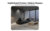 Light Luxury Design Upholstered Chaise Lounge Elegant contour Tufted Fainting Couch adaptable Use Indoor Seating Asymmetrical Shape for Boutique Owners, Interior Designers, Living Room, full-length Closet, Entryentry, Bedroom