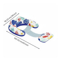U-Shaped Water Hammock Portable Sun-Powered Pool Raft Compact Inflatable Buoyant Chair for Adults