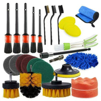 26 Pieces Auto Detailing Brush Set Multi-Surface for Garage