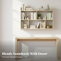Minimalist Aesthetic Wall-Mounted Cubby Shelf Multi-Layer Design Bookcase Space-Saving Bookshelf Strong Load-Bearing for Apartment Dwellers, Book Collectors, Study Room, Home Office, Small Areas, Bedroom