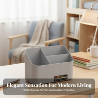 Multi-Compartment Tote with Handle Large Capacity Supply container for creative workspace