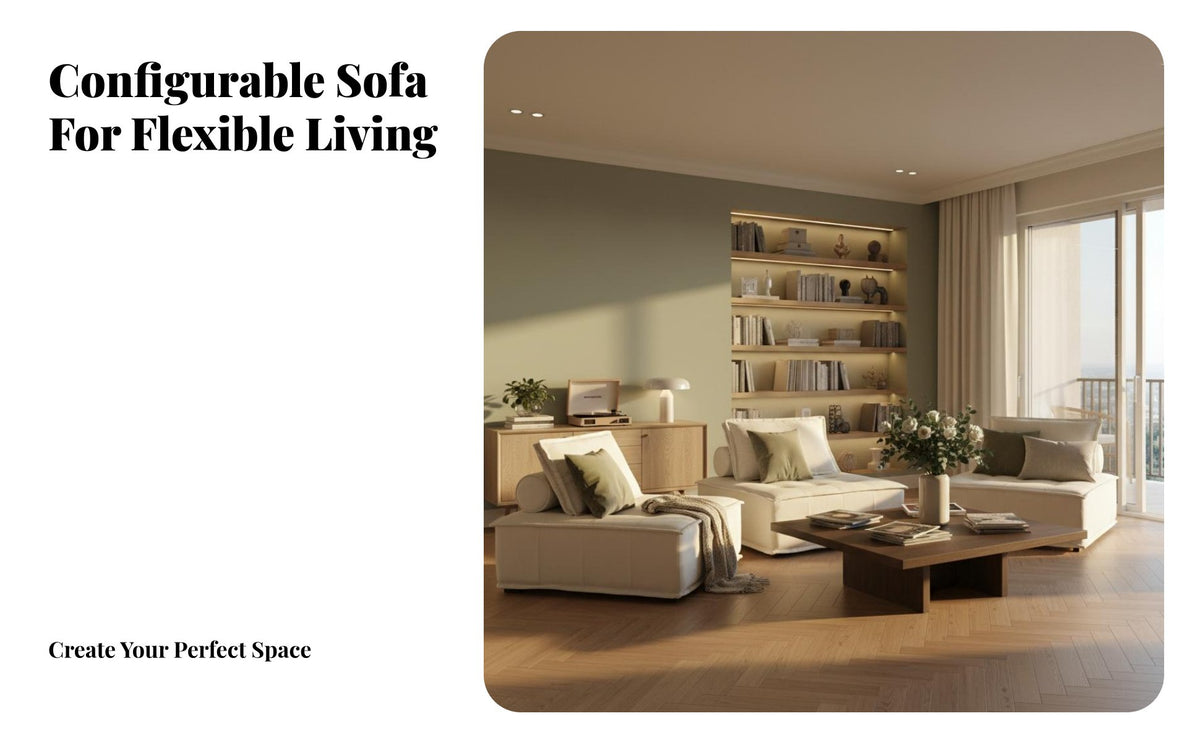 pet-claw resistant sectional Sofa Customizable Layout Sectional Seating Creamy visual appeal Couch Pet accommodating for Small Space Dwellers, Families, residents, Living Room, Lounge Area, Home leisure