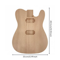 Ready to Paint Unfinished Electric Guitar Body Double Humbucker Route Hardwood Guitar Body Pre-Drilled Sanded Polished for Luthiers, Custom Projects