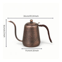 Gooseneck Kettle Stovetop Copper Kettle Heat-Resistant Teapot for Coffee Lovers, Kitchen
