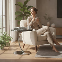 Round Coffee Table Modern Round Coffee Table Minimalist Furniture for Living Room, Lounge, Apartment