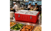 Insulated Food Container with Compartments Heavy-Duty Insulated Food Pan Carrier Non-Electric for Caterers, Delivery Drivers, Commercial Kitchens