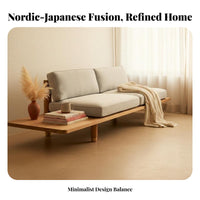 3-Seater Wooden Frame Settee Nordic aesthetic Upholstered Couch Group Removable and cleanable Cover Sofa for Apartment Dwellers, Homeowners, Studio, Office