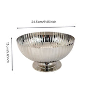 Pedestal Bowl Stainless Steel Fruit Bowl with Pedestal Elegant for Dining Room