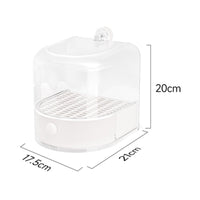 Multifunction Parrot Bath Tub Easy to Install External Bird Bath Removable Bird Bathing Box Space Saving