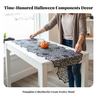 arachnidweb Tablecloth Creates Spooky Atmosphere arachnid Web Doily Lace Design