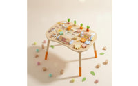 Wooden Activity Table Early Educational Young Child Busy Table Develops Fine Motor Skills Young Child Activity Center for Infants