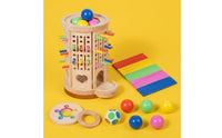 Wooden Balance Game Fine Motor Skills Educational Balance Game Color Recognition Wooden Toy for Children, Kids