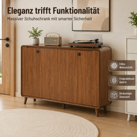 Modern Shoe Cabinet, Shoe Wardrobe with Fingerprint Lock, Wood-Based Shoe Storage for Seniors, Delivery to the Building