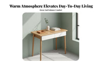 Nordic Design Vanity Desk with Drawers Modern Minimalist Single-Drawer Dressing Console Space-Saving Bedroom Furniture Versatile Design for Apartment Dwellers, Women, Adults, Dorm Room