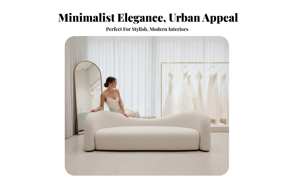 semicircularShaped Sofa distinctive Shape Half-Moon configurable Couch Soft Texture Curved Settee for Interior Designers, Families, salon, Bimmediatelyique, Bedroom