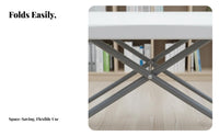 Multi-Purpose Adjustable Height Folding Table No Assembly Required Portable Laptop Desk Easy to Clean Small Space Foldable Table Rounded Corners for Students, Telecommuting Workers, Home Office, Bedroom, Dorm Room, Outdoor