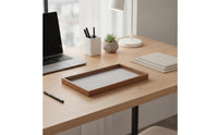 Eyeglass Display Tray Wood-Grain Sunglasses Tray Glasses Holder Soft-Lined Eyewear Organizer Safeguarding for Retailers, Dresser