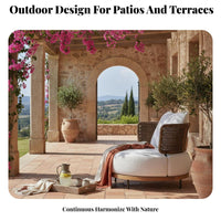 4 Pieces All-Weather Woven Sofa and Chair Set stylish contemporary Armchair and Ottoman Set Modern Design Outdoor Furniture Thick paddings for Homeowners, service industry Professionals, Terrace, Courtyard, supportiveyard, waterside