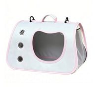 Pet Carrier Bag with Clear Window Portable Soft-Sided Pet Carrier Transparent for Commuting