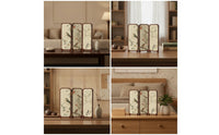 Mini Desktop Folding Screen Traditional Mini Folding Screen Tri-Fold Decorative Plaque Foldable Three-Panel Divider Compact