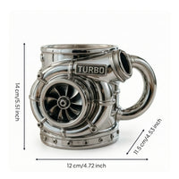 turboscharger Mug Novelty blower Mug Molded Cup for Car Enthusiasts, Mechanics, Office