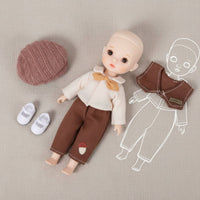 BJD Doll Outfit Detailed Accessories BJD Clothes Set and Match 16cm Doll Clothes Set for Hobbyists, Kids, Display