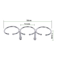 Surface Mount Cup Holder Metal Drinkware Accessory Rounded Ends