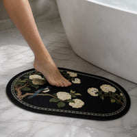 New Chinese Style Diatomaceous Earth Bath Mat Absorbent Quick Dry Non-Slip Floor Mat for Shower Room