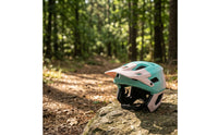 Mountain Bike Helmet with Visor Impact-Absorbing Opencycle Helmet Secure Fit for Cyclists, Downhill Riding