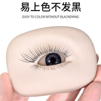 Eyelash Practice Head Model with Three-Layer Lashes, Single Eye, for Beginners