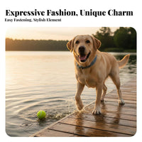 PU Leather Dog Bite-Resistant Printed Pet Resilient for Puppy Owners, Daily Walks, Outdoor Activities, Training
