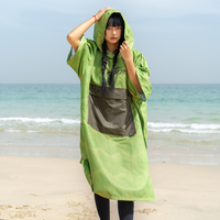 白鳍鲨NU JUNE潜水速干保暖浴袍冲浪游泳换衣斗篷防风浴巾情侣