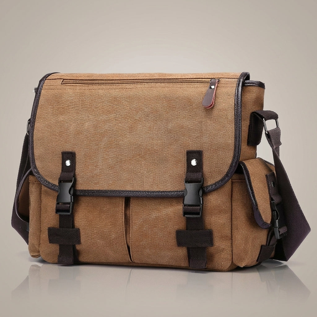 Notebook Bag for Men and Women with Shoulder Strap, Versatile School Bag and Crossbody Bag for Dog Walking, 12-inch Notebook Compartment