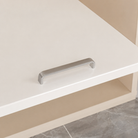 Heavy-duty shelf slide, 1-stage telescopic drawer for cabinet, extendable cabinet basket with ball bearings, white