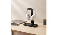 Headphone Stand with Tray Slim Organizer Sturdy for Desk, Office, Gamers