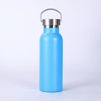 Brushed Metal Finish Vacuum Insulated Bottle Double Wall Insulation Drinkware for Outdoor