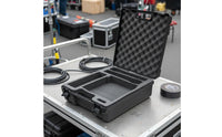 Large Capacity Plastic Equipment Carrying Case Comfortable Carry Handle Hard Carrying Case Secure Latches PP Plastic Storage Briefcase Shock-Resistant-Resistant for Musicians, Technicians, Hobbyists, Travel, Workshop, Job Site