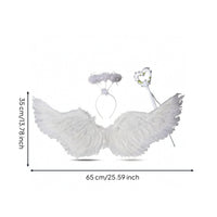 Lightweight Angel Wings with Circlet and Wand Fluffy Angel Costume with Wings Celestial Costume Set Celestial for Stage Performances