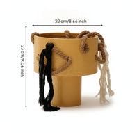 Decorative Flower Vase Pedestal Vase Gift Rope Trim