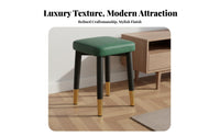 Modern Minimalist Design Stackable Square Ottoman Space-Saving Design Upholstered Vanity Seat Multifunctional Stool Sturdy Construction for Families, Homeowners, Living Room, Bedroom, Small Apartments, Entryway
